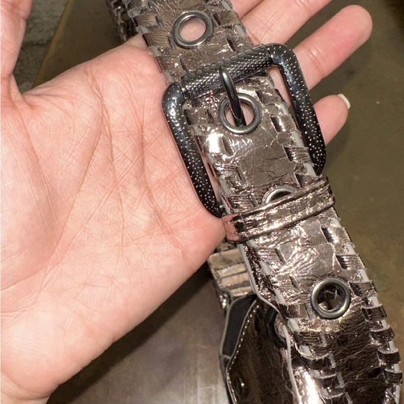 Metallic Purse Silver/Brown - Picture 3 of 4